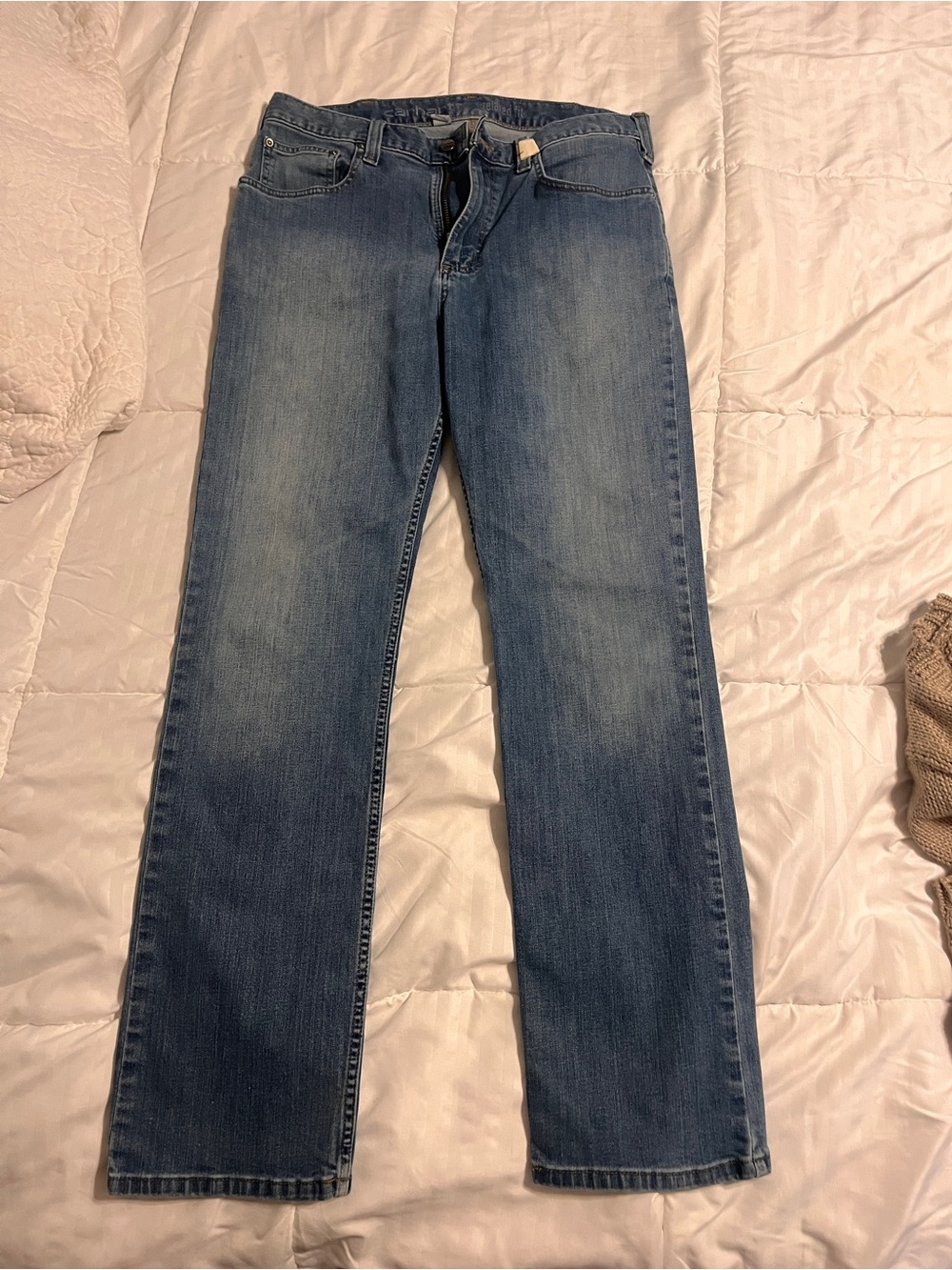 Men's Carhartt Straight-Leg Blue Jeans - Classic Denim
